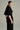 Black Column Midi Dress With Elbow-length Cape Sleeves