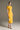 Short Sleeves Yellow Midi Dress Shoulder With Crystal