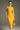 Short Sleeves Yellow Midi Dress Shoulder With Crystal