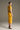 Short Sleeves Yellow Midi Dress Shoulder With Crystal