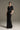 Asymmetrical Lapel Black Twill Fitted Blazer