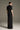Asymmetrical Lapel Black Twill Fitted Blazer