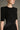 Black Crepe Bodycon Dress with Silk-Crystal Waist Panel