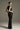 Black Metallic Striped Pencil Long Skirt
