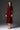 Bordeaux Flower Lace Round Neck Long Sleeves Midi A-line Dress