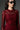 Bordeaux Flower Lace Round Neck Long Sleeves Midi Dress