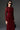Bordeaux Flower Lace Round Neck Long Sleeves Midi Dress
