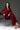 Bordeaux Twill Fitted Blazer Asymmetrical Lapel