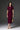 Dark Red Scuba Round Neck Shortsleeves Midi Bodycon Dress