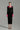 Long Sleeves Black Crepe With Statement Cuff Midi Dress