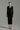 Long Sleeves Black Crepe With Statement Cuff Midi Dress
