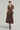 Asymmetrical Lapel Dark Brown Twill Fitted Blazer