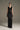 Black Metalic Stripeed Pencil Long Skirt