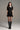 Black Scuba Peplum Blazer with Shirt Collar