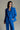 Cobalt Blue Ruby Fabric Long Sleeves Blazer