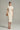 Short Sleeves Ivory Scuba Midi Dress Shoulder With Crystal