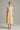 Short Sleeves Round Neckline Dark Beige Lace Midi Dress With Crystal Belt - Black