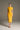 Short Sleeves Yellow Midi Dress Shoulder With Crystal